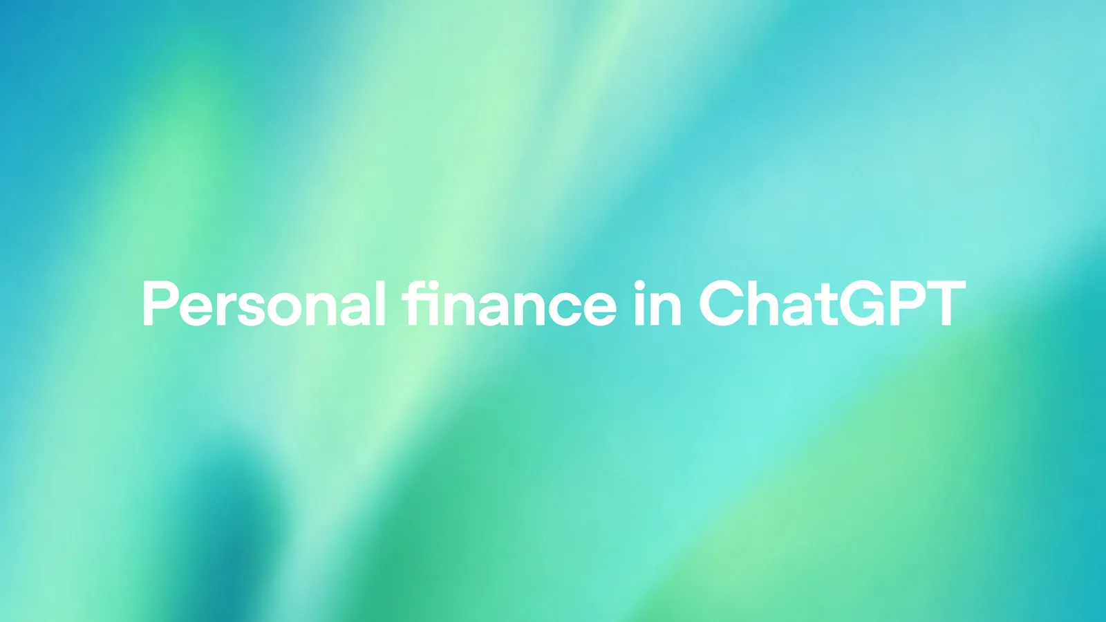 ChatGPT personal finance is a context product before it is advice